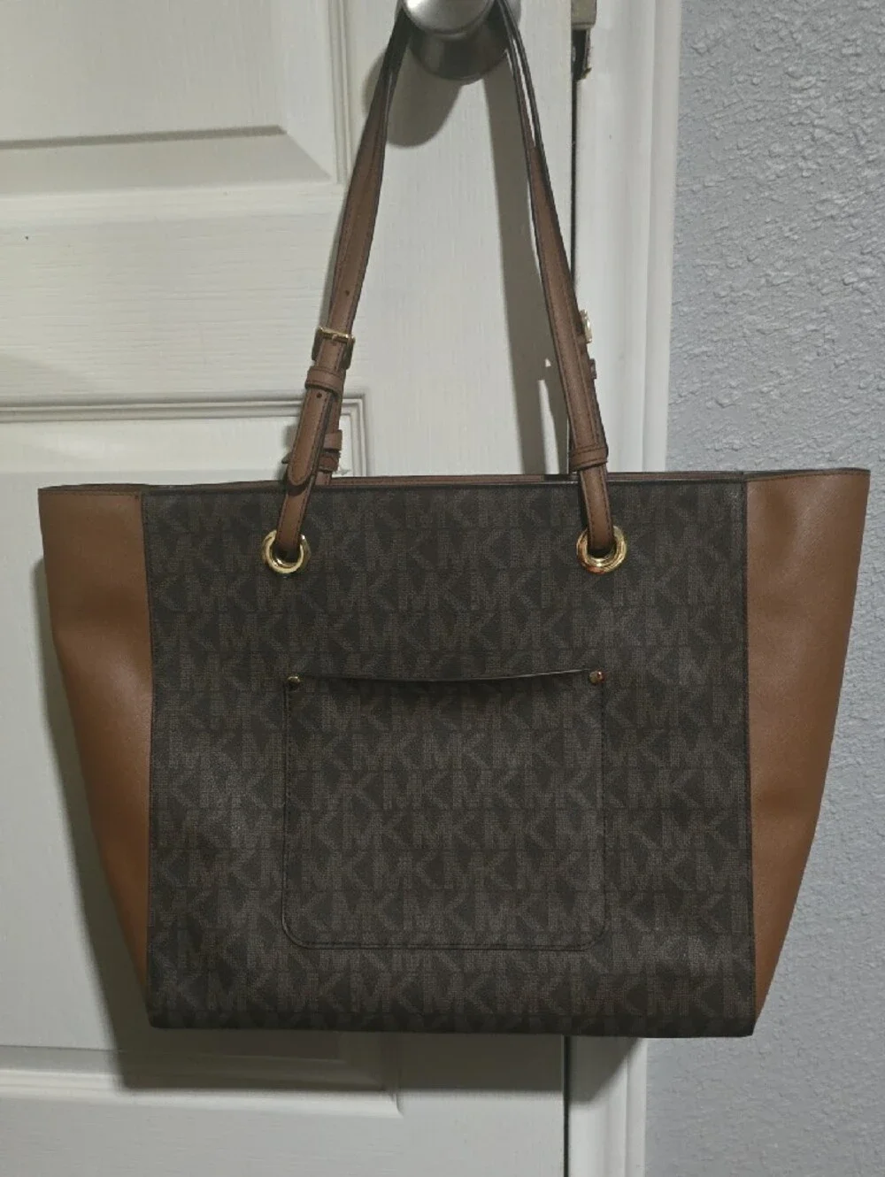 NEW Michael Kors Brown and Tan MK Signature Tote